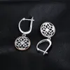 Stud Jewelrypalace Celtic Knot İrlandalı Gül Altın 925 STERLING Gümüş Hoop Damla Küpeler Kadınlar Moda Çemberi Huggies Küpe