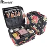 Rose Flower Professional Makeup Case Full Bastician Voney Suitcase for Manicure Bisual Women Cosmetic Bag Organizer per Femmine213i