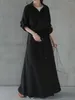 Casual jurken 2023 lente Japanse Koreaanse stijl mode trui knop revers effen kleur slanke jurk dames shirt met lange mouwen