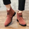 Buty luksusowe zamszowe skórzane buty męskie buty zimowe sukienki modowe buty menu kostki w stylu brytyjski chelsea buty przystojne męskie buty mężczyzna 231216