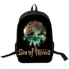 Mochila Sea Of Thieves 16 polegadas Mochilas escolares Sacos de estudante Imprimir Bookbag Impermeável Adolescente Meninos Girls333T