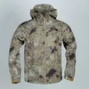 Hunting Jackets Tactical Hunting Soft Shell Jacket Men Wear-Resistant Military Camouflage Army Coat Outdoor Waterproof Windproof Camping Clothes 231215