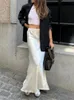 Faldas Skorts Tossy cintura alta suelta falda larga femenina sólido casual elegante ropa de calle moda encaje slim fit y2k falda maxi de las mujeres 231215