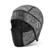 Kawałki rowerowe Maski z jedwabiu lodowa czapka rowerowa kaptur męską czapkę rowerową BALACLAVA Winter Full Face Maska Hood Bike Motorcycle Hat Seck Gaiter 231216