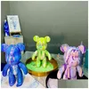 23Cm Large Hand-Made Parent-Child Diy Fluid Bear Ornament Iti Colored Pigment Trend Material T220730 Drop Delivery Dh4S5