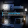 Mini luz noturna led com controle de sensor do anoitecer ao amanhecer, tomada ue e eua, economia de energia, lâmpada para dormir, para sala de estar, quarto, iluminação ll