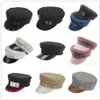 Simple RB Hat Women Men Street Fashion Style Sboy Hats Black BERETS Flat Top Caps Men Drop Ship Cap 220511191T