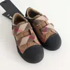 Chaussures de course de luxe pour enfants, baskets à carreaux de haute qualité pour filles et garçons, taille 26-35, avec boîte à chaussures, chaussures de créateur pour bébé Dec05