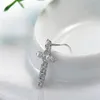 New Fashion Cross Necklace Accessory Ture 925 Sterling Silver Women Crystal CZ Pendants Necklace Jewelry2626
