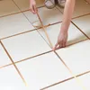 Autocollants muraux pour joints de carrelage, bande autocollante pour scellage de sol, décoration de la maison, accessoires d'amélioration de 15 pieds