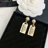 Designerörhängen Fashion Rhinestone Earring Vintage Studs Varumärke Guldplatta Pendant Ear Studs For Women Luxury Jewellery Accessories