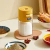 Garrafas de armazenamento dispensador de especiarias de vidro tipo imprensa quantitativa shaker selado garrafa transparente utensílios de cozinha para pimenta