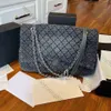 مصمم Bag10a Top Tier Quality Luxuries Designers Maxi Airport Bag Vintage Womens Travel Handbag Denim Ceanted Flap Crossbody SH272S