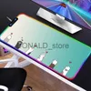 Mouse Pads Bilek RGB Mouse Pad LED Işık Oyuncuları Arka Işık Büyük Yumuşak Oyun Parlayan Fare Oyun Klavyesi Kedi Pençesi Oyun Aksesuarları için Mouse Pad J231215