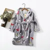 Towels Robes Baby Girl Bathrobe Flannel Sleepwear Kid Towel Robes Bath Infant Pijamas Nightgown Toddler Hooded Thicken Children Clothing A730 231215