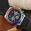 2023 Relogio Masculino Men Diamond Watches Top Marka luksusowa moda Specie Stal nierdzewna męska zegarek kwarcowy zegarek zegarek Zegar Zegar męski