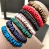 100% puro seda cabelo scrunchie feminino pequenas faixas de cabelo bonito scrunchie seda pura vendido por um pacote de 3 peças 201021215y