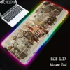 Mouse Pads Wrist Rests Witches Moon Tarot RGB Gaming Mousepad PC XXXL Mouse Pad Oversize Mousemat Non-Slip Rubber Pads Big Desk Mat LED Tangentbordskuddar J231215