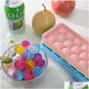 Ice Cream Tools 14 Grid 3D Round Balls Ice Molds Plastic Tray Home Bar Party Hockey Holes Making Box With Er Diy Mods Drop Delivery Ho Dh7Jt