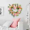 Decorative Flowers Valentines Heart Wreath Artificial Wreaths Silk Exquisite Simulation Garland For Wedding Engagement Party Decor