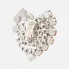 Stud xsbody okrągły kryształowe serce klips na kolczykach ślub dla kobiet biżuteria mody bez piercingowej panny młodej prezent 231215