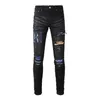 heren designer jeans paarse jeans jeans voor mannen heren jeans zwarte jeans para hombre heren broek broek biker borduurwerk gescheurd voor trend skinny jeans mode jeans mannen