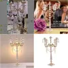 Party Decoration 10 Pieceselegant Tall Weddings Wholesale Antique Gold Metal Acrylic Table Centerpieces For Wedding Decoation Best0076 Otbx8