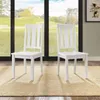 Camp Furniture Bankston Lot de 2 chaises de salle à manger en bois Blanc pour balcon intérieur et jardin