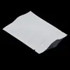 200st White Aluminium Foil Ziplock Food Package Bag Self Seal Zip Lock Mylar Foil Bag For Candy Dookies Snack Tea Packaging 201021261y