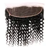 Jerry Curly Human Hair 13x4 Transparent Lace Frontals Closures Pre Plucked Natural Hairline