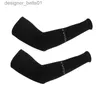 Sleevelet Arm Sleeves Korean Style Sports Ice Sleeves For Men Women Summer Solid Long-Sleeved Half-Finger Cycling Gs Outdoor Sunscreen SleevesL231216