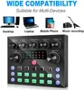 Mixer V8S Live Sound Carte for Audio Mixer Streaming, Bluetooth Sound Effets Mixer Board Music Recording YouTube Broadcast