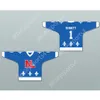 Gdsir Custom GARY BENNETT 1 LE NATIONAL DE QUÉBEC BLEU HOCKEY JERSEY- LANCE ET COMPTE NOUVEAU Top Ed S-M-L-XL-XXL-3XL-4XL-5XL-6XL