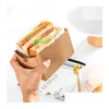 Emballage cadeau Emballage cadeau alimentaire Hamburger Wrap Boîte à l'huile Gâteau Sandwich Boulangerie Pain Petit-déjeuner Papier d'emballage pour la fête de mariage Drop DHE8J