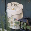 Dekoracje ogrodowe vintage zewnętrzne skrzynki pocztowe pudełko na litery metalowe ścienne pola dekoracja wiejskiego rzemiosła Santa poczta 231216
