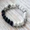 SN1060 2016 New Fashion Howlite Lava Bracelet Womens Yoga Mala Beads Bracelet Chakra Meditation Jewelry Gift346l
