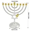 Bougeoirs Bougeoir pour Hanukkah Vintage classique géométrique chandelier support contient 9 bougies décor à la maison pour les événements banquets 231215