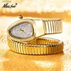 Women's Watches MISSFOX New Snake Full Diamond Woman Watch Gold Silver Bracelet Watches Lady Fashion Party Women Quartz Watches Relogio FemininoL231216