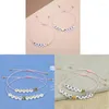 Braccialetti con ciondoli Y4QE 12 Pezzi/set Perline Piatte Lettera Bracciale da Polsino dell'Amicizia per Ragazze