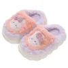 Slipper 2024 Babyskor utomhus Keep Warm Winter Borsted tofflor Kids Non-Slip Plush Home Thick Plat Platform Slip On Baby Shoes 231216