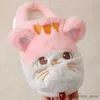 Pantofola invernale peluche per bambini pantofola gatto animale cartone animato scarpe per bambini Babi infradito piatto adorabile piccolo gattino pantofole morbide per interni R231216