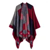 Schals Frühling Herbst Elegante Vintage Schal Für Frauen Mode Jacquard Schlitz Gradienten Cape Schal Weibliche Warme Design Casual Mantel