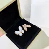 여성을위한 클러스터 반지 Anillos Mujer Pearl Two Butterfly Bague Femme Rose Gold Joyas de Plata 925 Aneis Feminino 조절 가능한 럭셔리 유대인