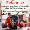 Designer Dogs Clothes Og Apparel With Classic Letter Pattern Winter Coats For Cold Weather British Style Windproof Warm Jacket Small S Dhizk