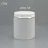 Storage Bottles & Jars 200 250g Cream Jar With Alumina Lid PET Frosted Bottle Mask Can Cosmectic Container Empty Food Packing281R