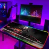 منصات الماوس معصم الاستراحة XXL Gaming RGB Mouse Pad F1 Racer 33 Number Deskmat LED Mousepad Gamer Laptop Accessories Desk Protector Meat Mat anime Mats J231215