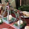 Candle Holders Vintage Metal Year Candle Holde Christmas Interior Table Candles Home Decorative Porte Bougie Wedding Decoration YYY40XP 231215