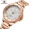 Women's Watches 2023 New Arrival NAVIFORCE Fashion Woman Watch Water Resistant Female Wristwatch Stainless Steel Lady Quartz Bracelet Girl GiftL231216