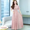 Sukienki imprezowe 2023 Wiosna wielka wielkość szyfonowa koronka akceptuj talia