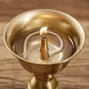 Ljusstakare Buddhistlegering Ljusstake Cup Flower Bronze Polering Candlestick Tibetan Tantric Wedding Lamp Holde Home Altars Desktop Decorative 231215